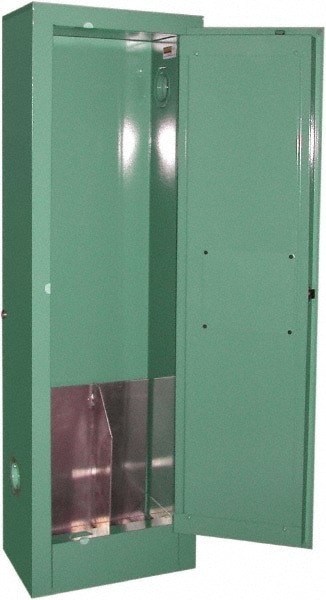 Flammable & Hazardous Storage Cabinets: 1 Door, Manual Closing, Green