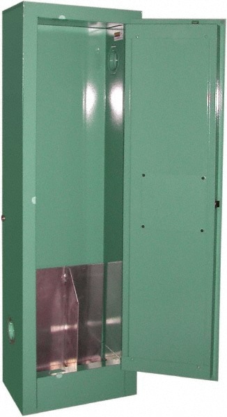 Flammable & Hazardous Storage Cabinets: 1 Door, Manual Closing, Green