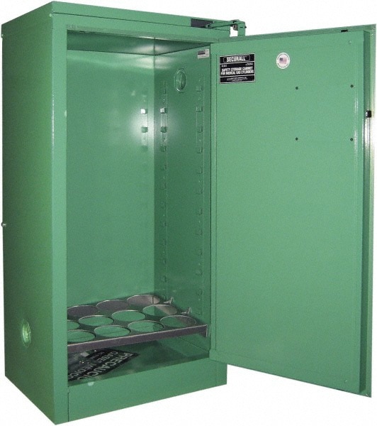 Flammable & Hazardous Storage Cabinets: 1 Door, Self Closing, Green