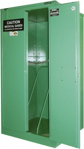 Flammable & Hazardous Storage Cabinets: 1 Door, Self Closing, Green