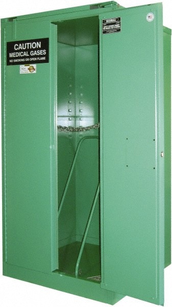 Flammable & Hazardous Storage Cabinets: 1 Door, Self Closing, Green