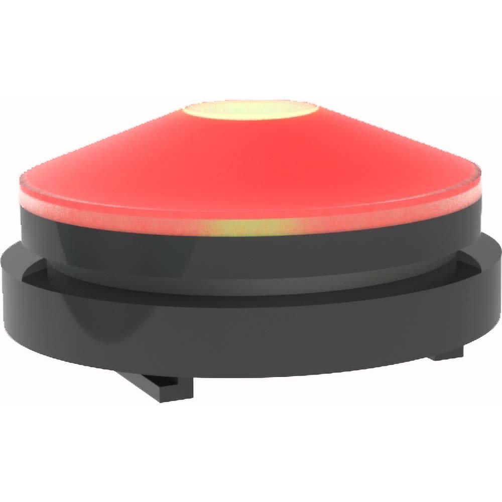 Pedestrian Barrier Strobe Light Attachment: Black & Red, Wall Mount, Use with Banner Stakes