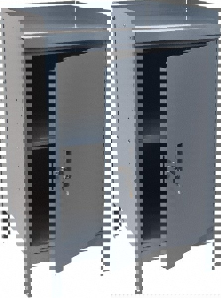 Stationary Combination Storage Cabinet & Work Table: 24