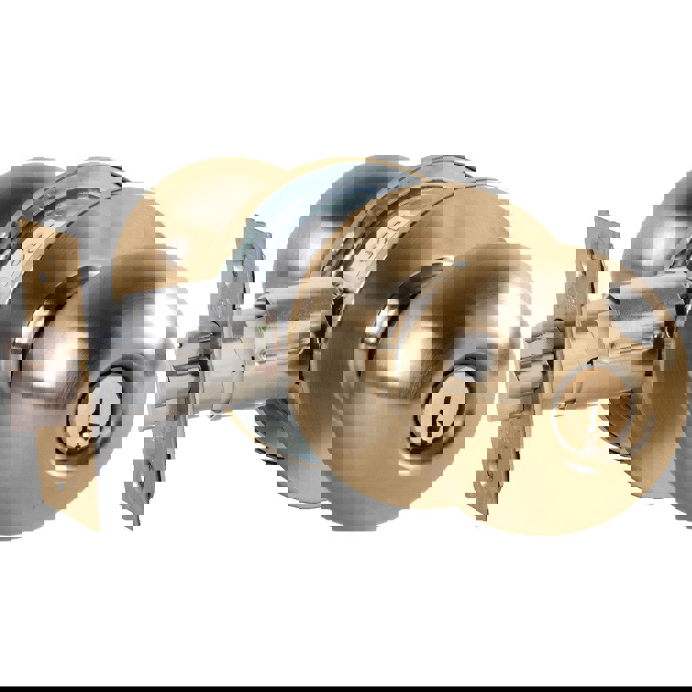 Knob Locksets; Type: Entrance ; Key Type: Keyed Different ; Material: Metal ; Finish/Coating: Antique Brass ; Compatible Door Thickness: 1-3/8