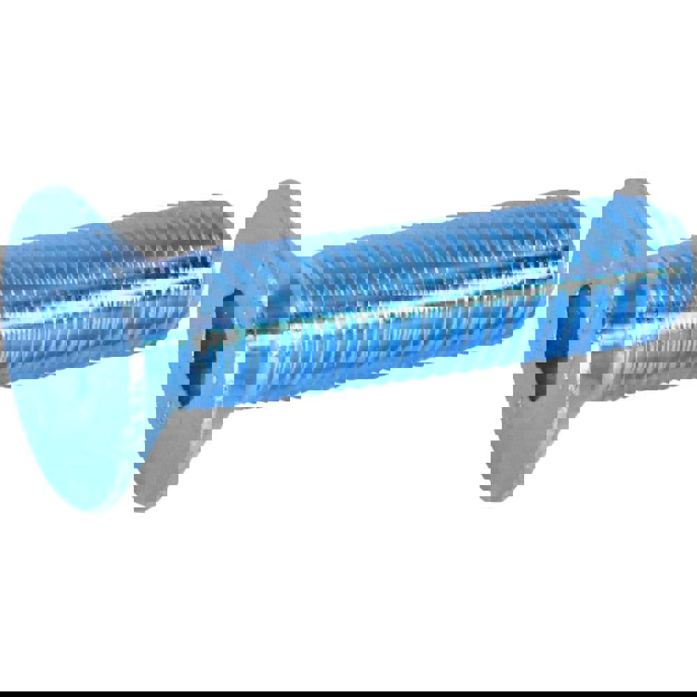 Flat Socket Cap Screw: M10x1.5, 10.9 Alloy Steel, Zinc-Blue Trivalent Chromate Finish