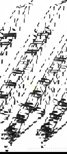 Steel Rolling Ladder: 10 Step