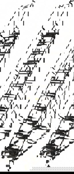 Steel Rolling Ladder: 10 Step