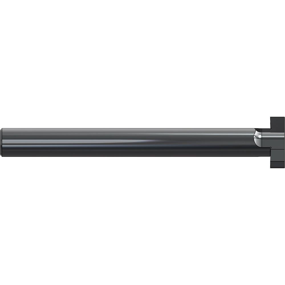 Picatinny Rail Form Cutters; Cutter Diameter (Decimal Inch): 0.4500 ; Included Angle: 180.00 ; Cutting Diameter (mm): 11.43 ; Minimum Width: 0.125 (Inch); Finish/Coating: Uncoated ; Overall Length (Inch): 2-1/2