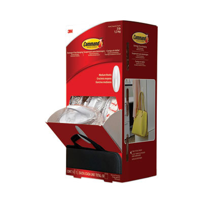 Command Medium Hooks, White, 50 Sets/Pa