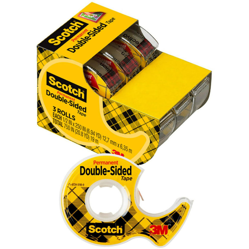 TAPE,1/2 X 250 IN.,3/PK