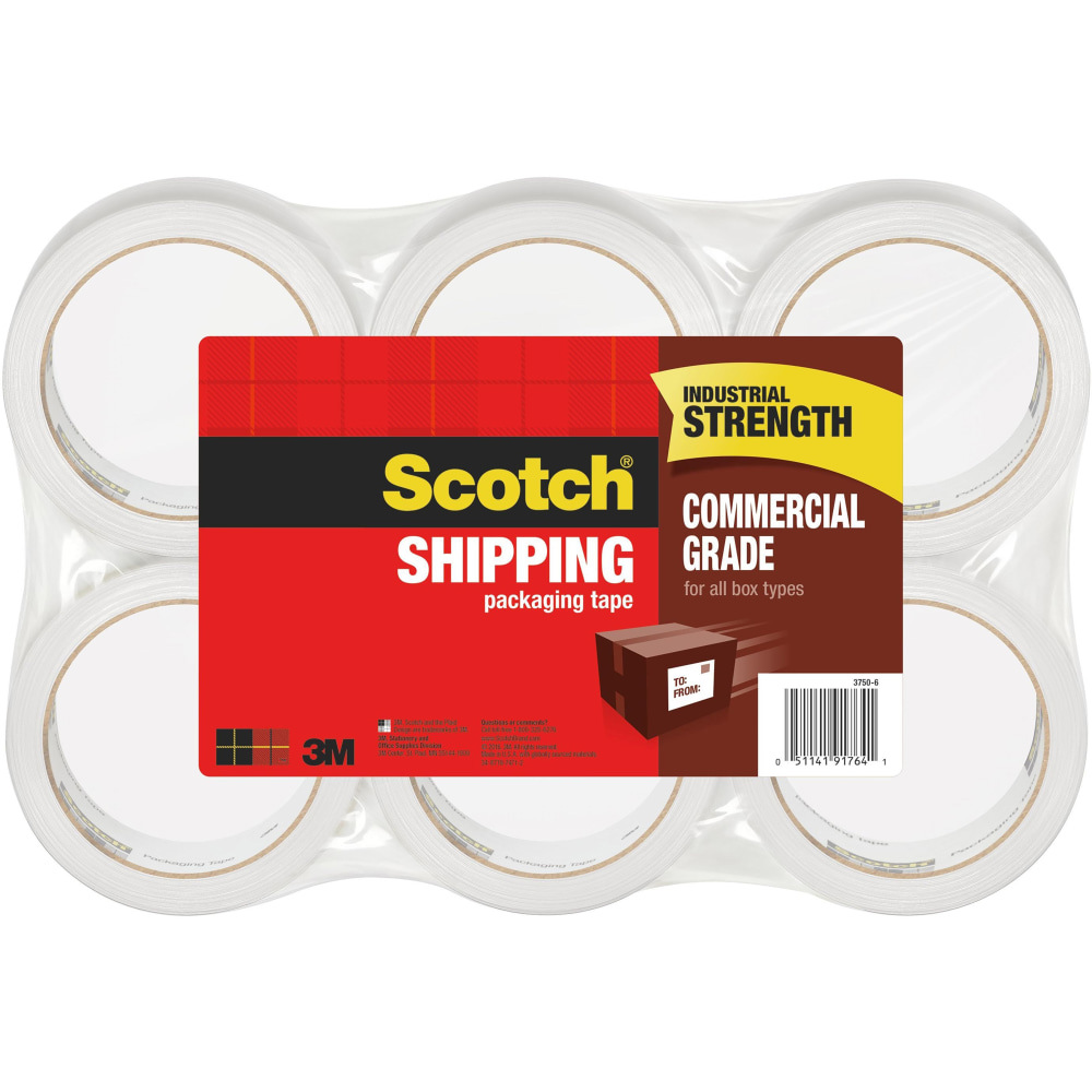 TAPE,SHIPPING,6/PK,CLR