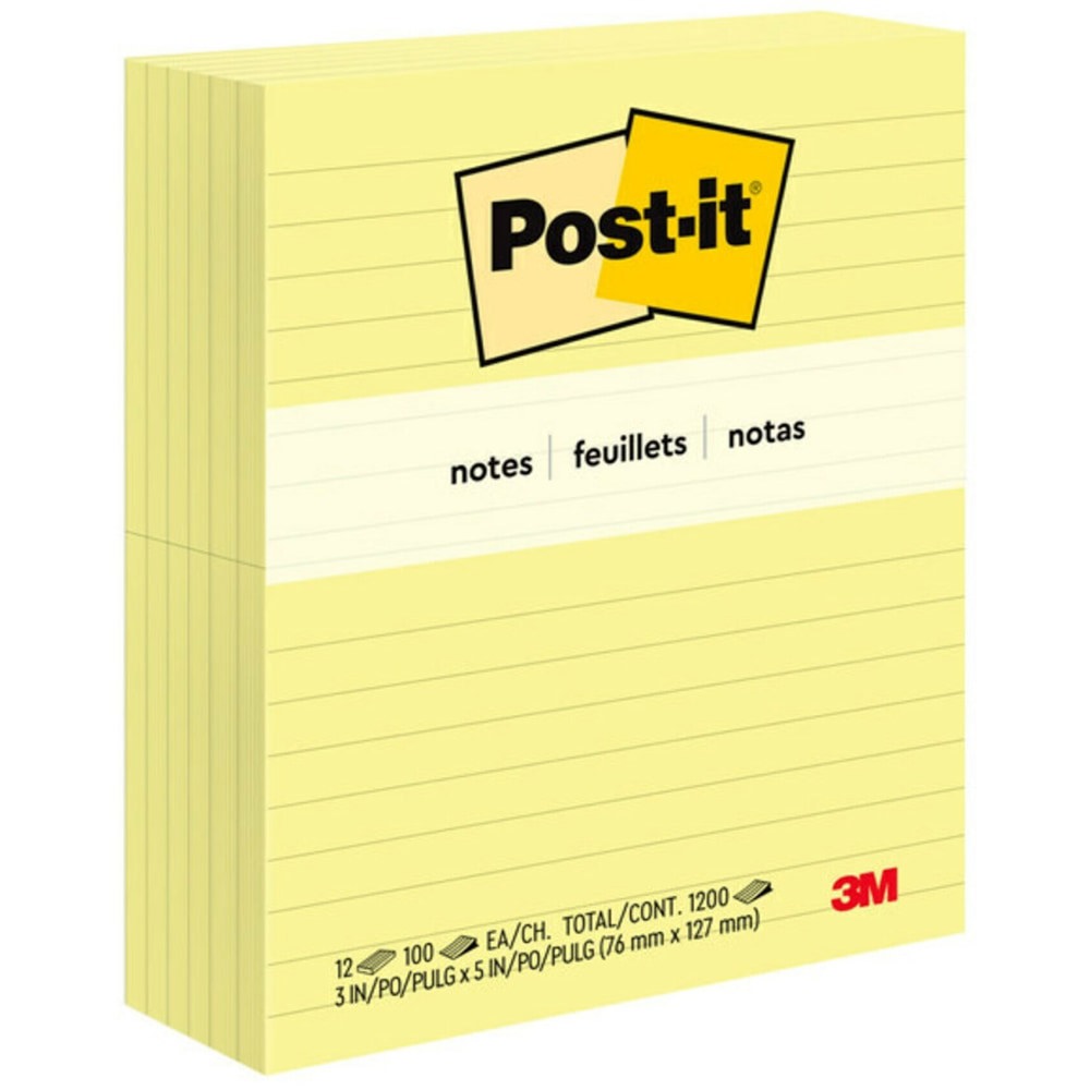 NOTE,PSTIT,RLD3X5,12PK,YW