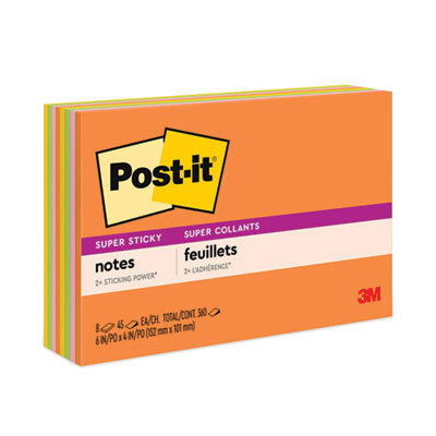 Post-it Super Sticky Meeting Notes, 6