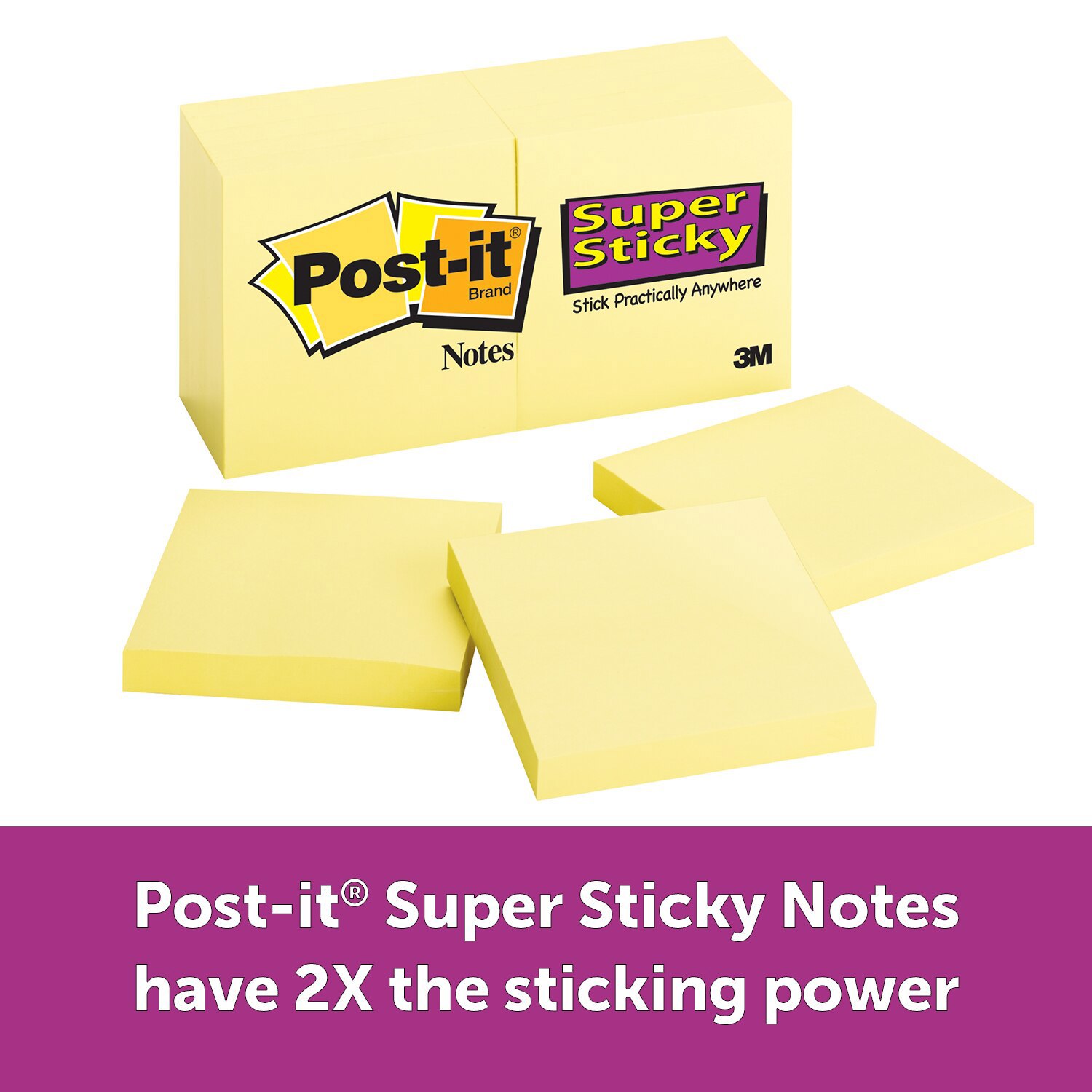 NOTE,POST-IT,3X3,CRY,10PK