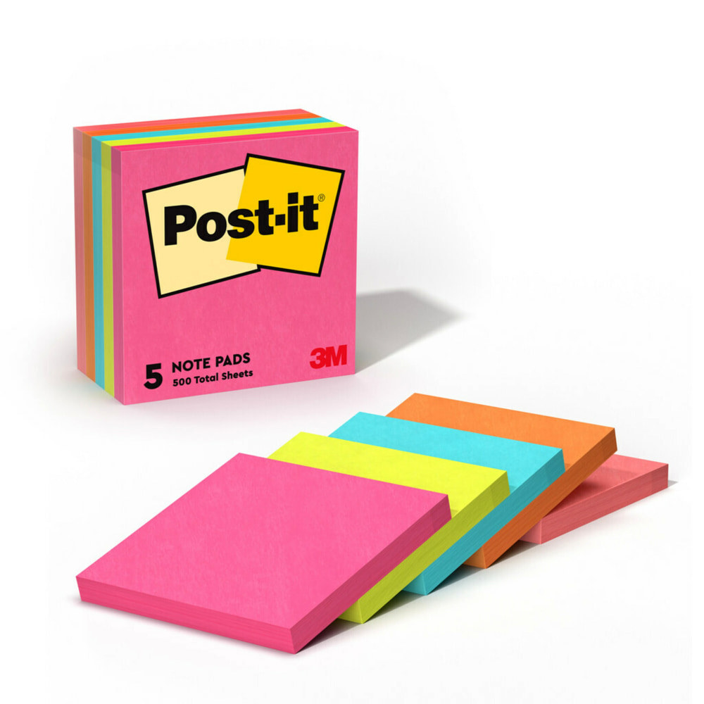 NOTE,PST-IT,3X3,5/PK,NE
