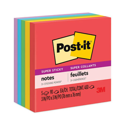POST-IT 3X3 SS ELEC GLW 5PK
