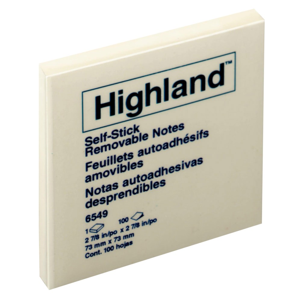 NOTE,HLND,3X3,12/PK,YW