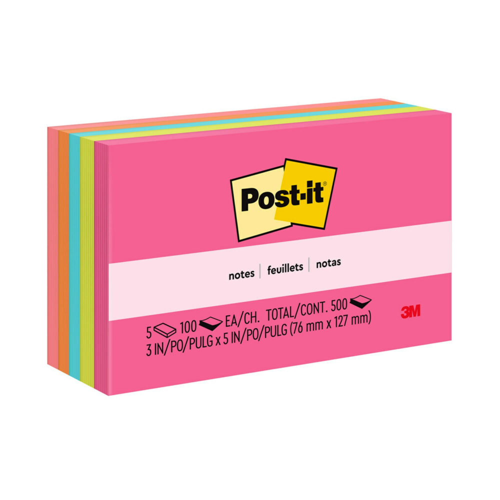 NOTE,PST-IT,3X5,5/PK,NE