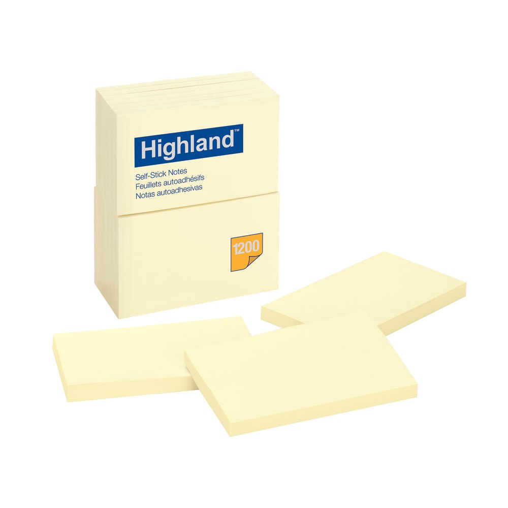 NOTE,HLND,3X5,12/PK,YW