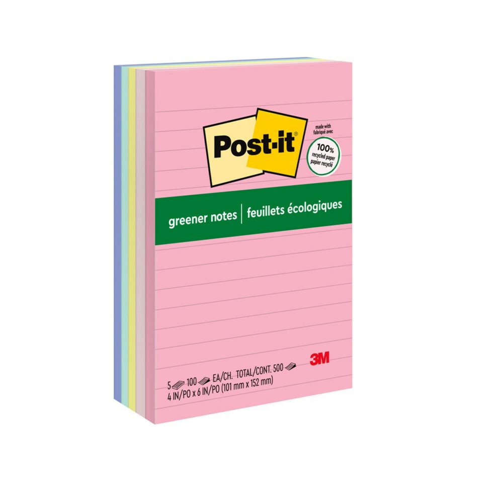 NOTE,POST,IT,4X6,5/PK,AST