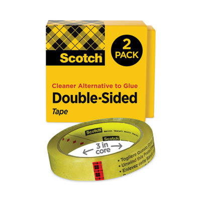 SCOTCH 2SIDE TAPE 3/4X36YD 2PK