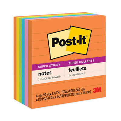 POST-IT 4X4 SS LND RIO 6PK