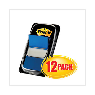 FLAGS POST-IT 1IN BLUE-12 PACK