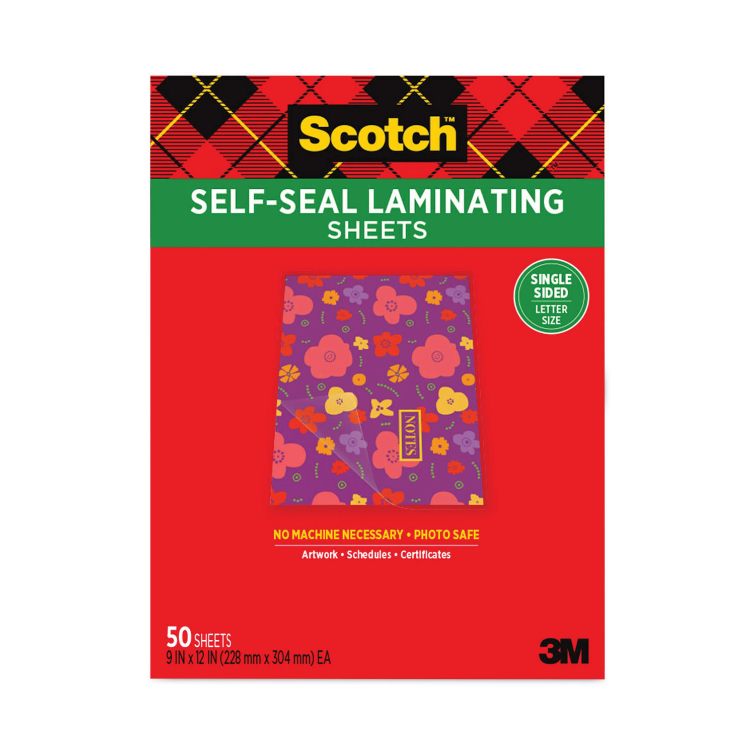 SHEET,LAMN,9X12,50/PK