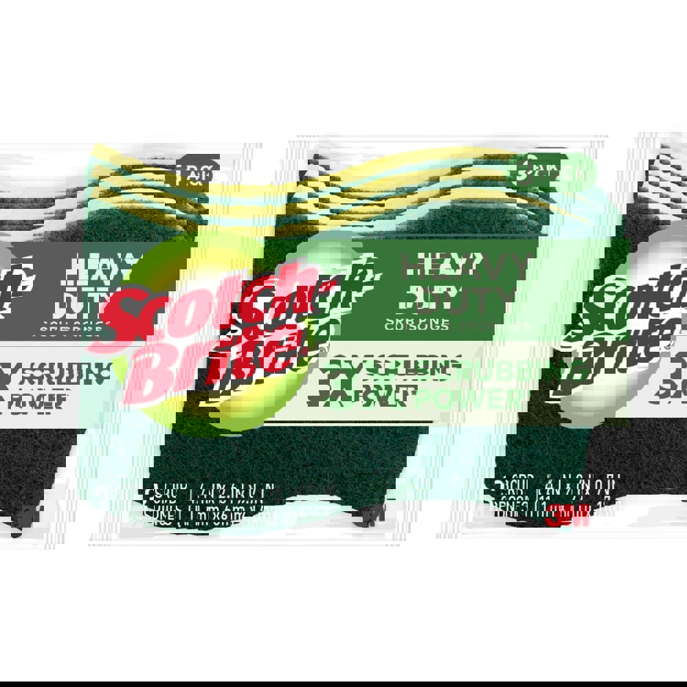 SPONGE,HEAVY DUTY,3/PK,GN