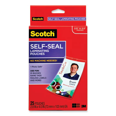Scotch Self Sealing Laminating Pouches,