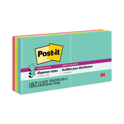 POST-IT 3X3 POP SS MIAMI 6PK