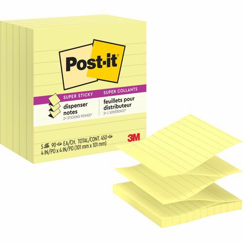NOTES;POPUP;4X4;LINED;5PK