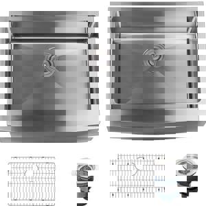 30 UC SGL BASIN SS KITC SINK W/APN