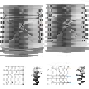 36 UC SGL BASIN SS KITC SINK W/APN