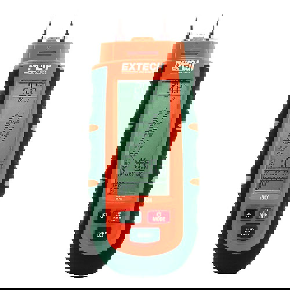 Pocket-Size Moisture Meter: 32 to 104 &deg;, +/-0.5 (Building Material)%;+/-1 (Wood)%;+/-1 0C Accuracy