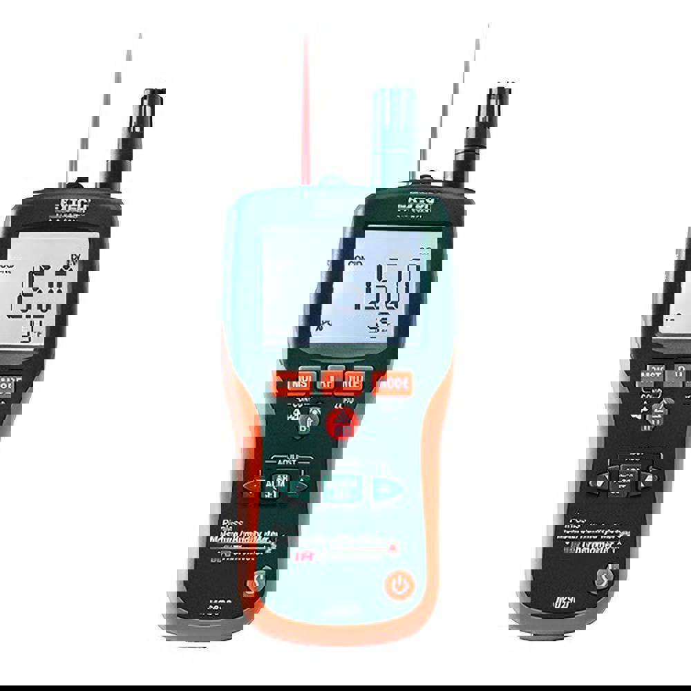 Digital Psychrometers; Minimum Dew Point (F): -22.0 ; Maximum Dew Point (F): 199 ; Minimum Humidity: 0 ; Maximum Temperature: 140.00; 140.00C; 140.00F ; Resolution (Degrees): 0.10F; 0.10C ; Measures: Humidity