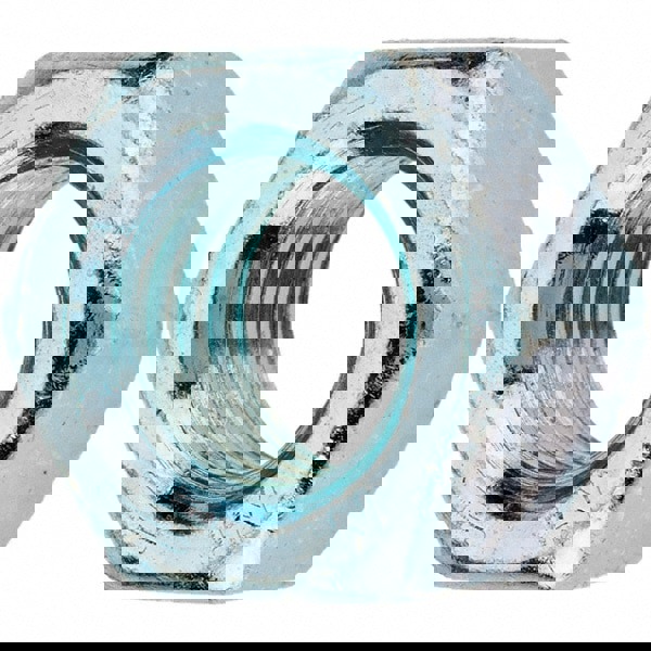 Hex Nut: 1/2-13, Grade 5 Steel, Zinc Clear Finish