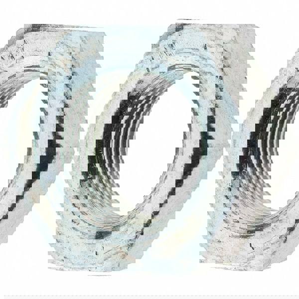 Hex Nut: 3/8-24, Grade SAE J995 Grade 5 Steel, Clear Zinc Finish