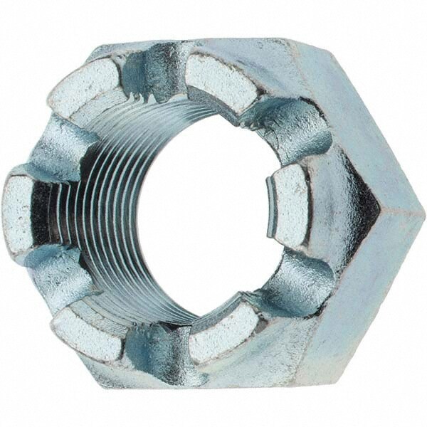 Hex Lock Nut: 3/4-16, Grade 5 Steel, Zinc-Plated