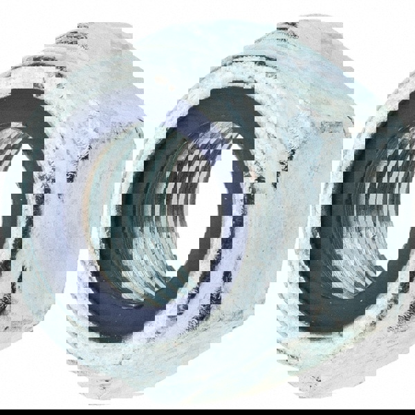 Hex Lock Nut: Insert, Nylon Insert, 1/2-13, Grade 2 Steel, Zinc Finish