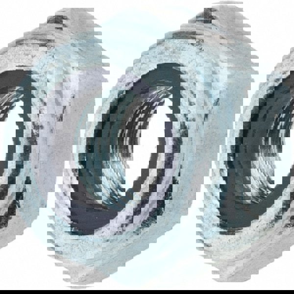 Hex Lock Nut: Insert, Nylon Insert, 1/4-28, Grade 2 Steel, Zinc Finish