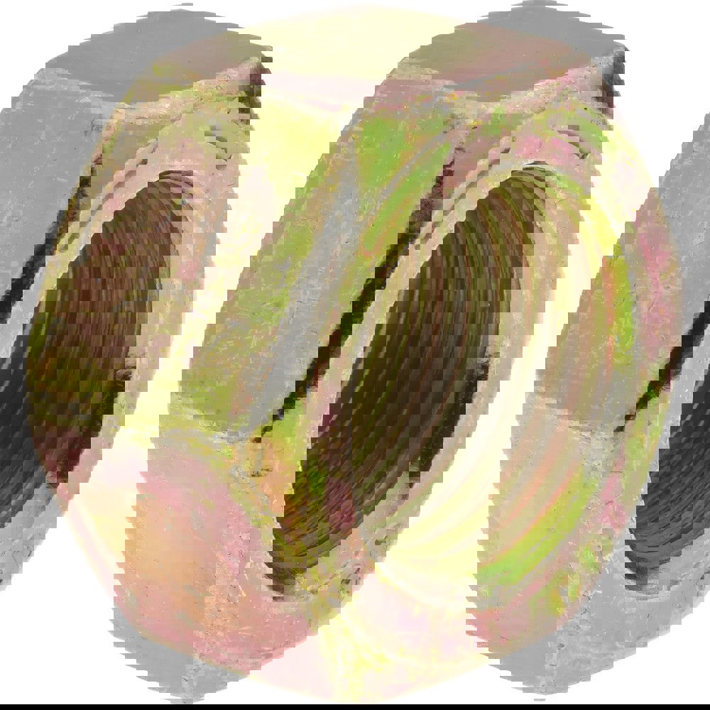 Hex Nut: 5/8-18, Grade 8 Steel, Zinc Yellow Dichromate Finish