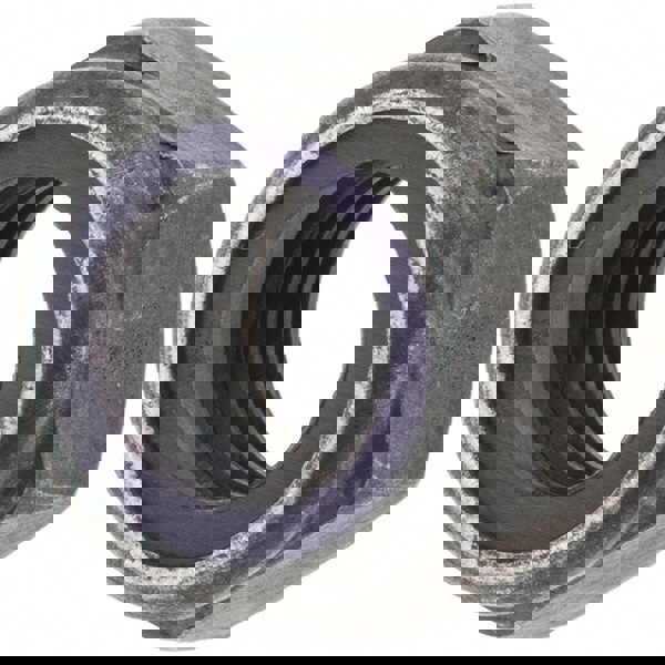 Hex Lock Nut: Insert, Nylon Insert, 7/16-14, Grade 8 Steel, Uncoated