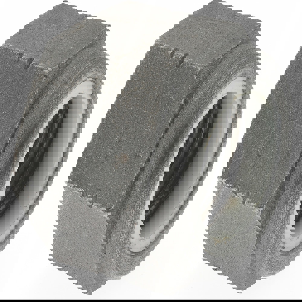 Hex Lock Nut: Insert, Nylon Insert, 1-1/4-7, Grade 8 Steel, Bright/Uncoated