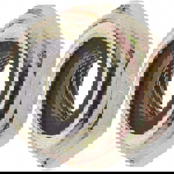 Hex Lock Nut: Insert, Nylon Insert, 1/4-28, Grade 8 Steel, Zinc Yellow Dichromate Finish