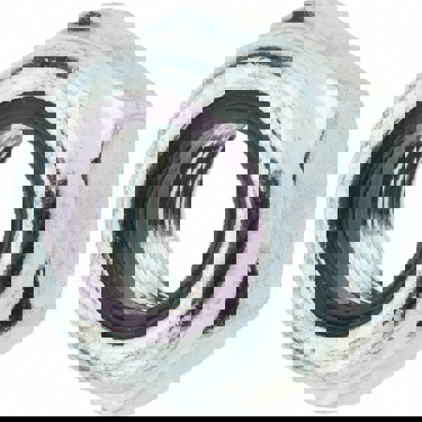 Hex Lock Nut: Insert, Nylon Insert, M8x1.25, Class 8 Steel, Zinc Finish