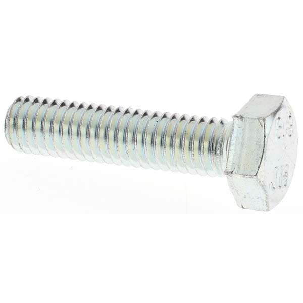 Hex Head Cap Screw: M6 x 1.00 x 25 mm, Grade 8.8 Steel, Zinc-Plated