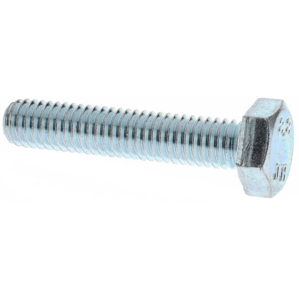 Hex Head Cap Screw: M6 x 1.00 x 30 mm, Grade 8.8 Steel, Zinc-Plated