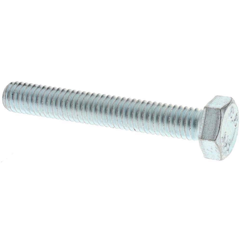 Hex Head Cap Screw: M6 x 1.00 x 40 mm, Grade 8.8 Steel, Zinc-Plated