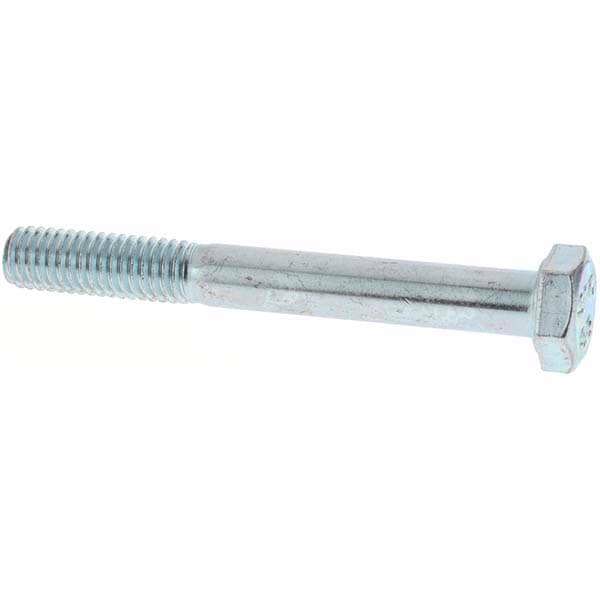 Hex Head Cap Screw: M6 x 1.00 x 50 mm, Grade 8.8 Steel, Zinc-Plated